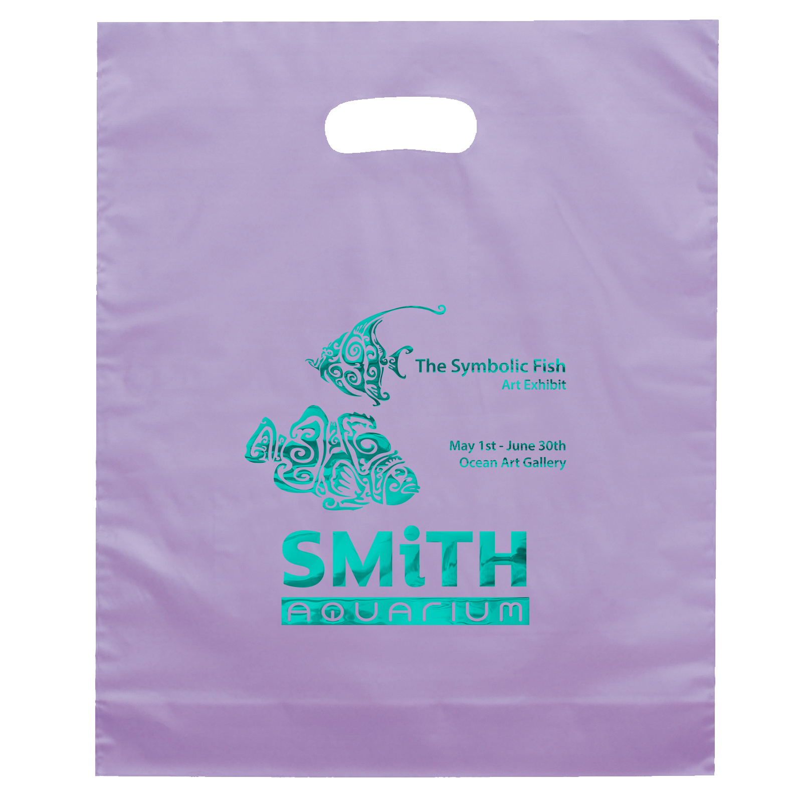 Orchid™- Frosted Brite Die Cut Handle - Foil Print