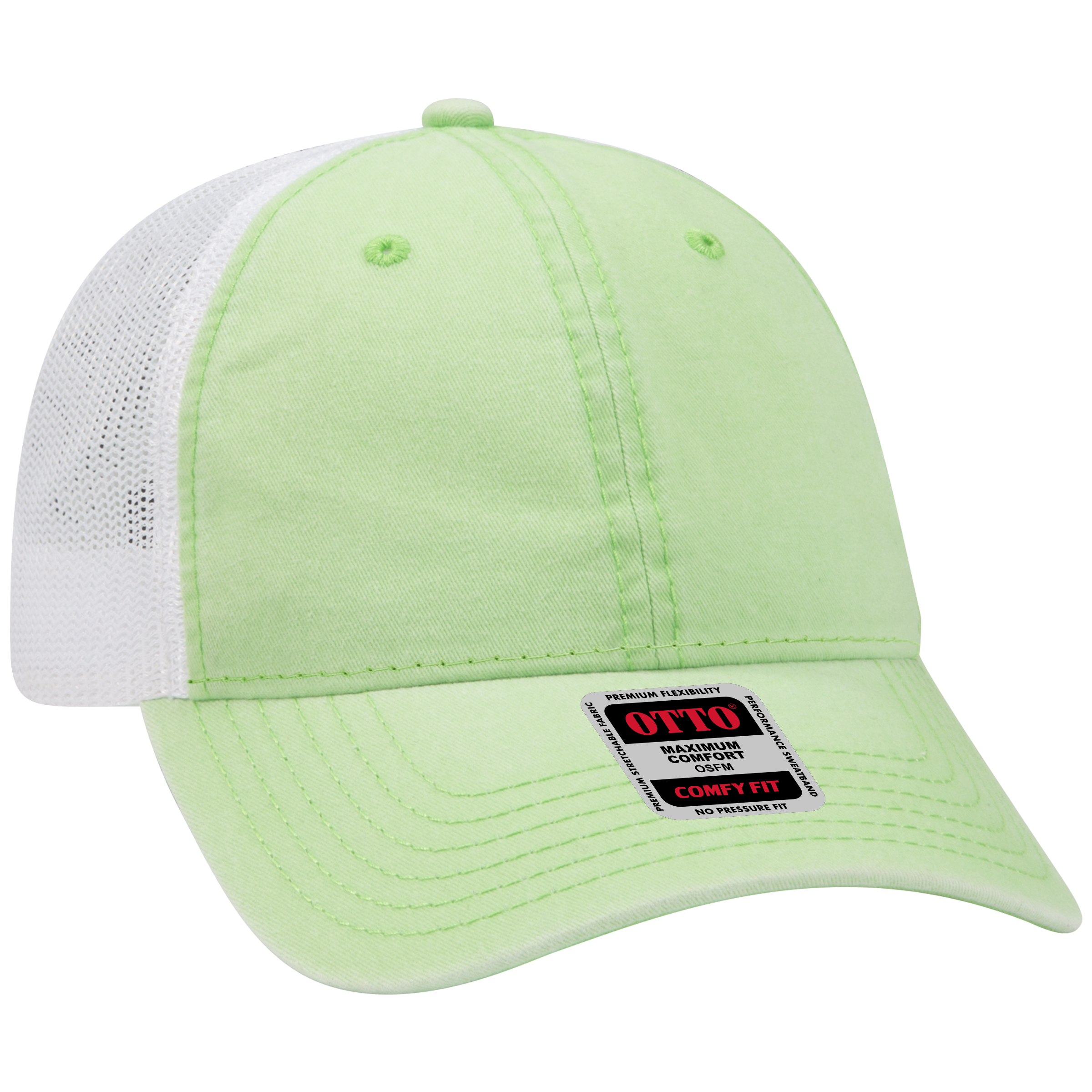 OTTO CAP® OTTO COMFY FIT® 6 Panel Low Profile Mesh Back Trucker Hat 19