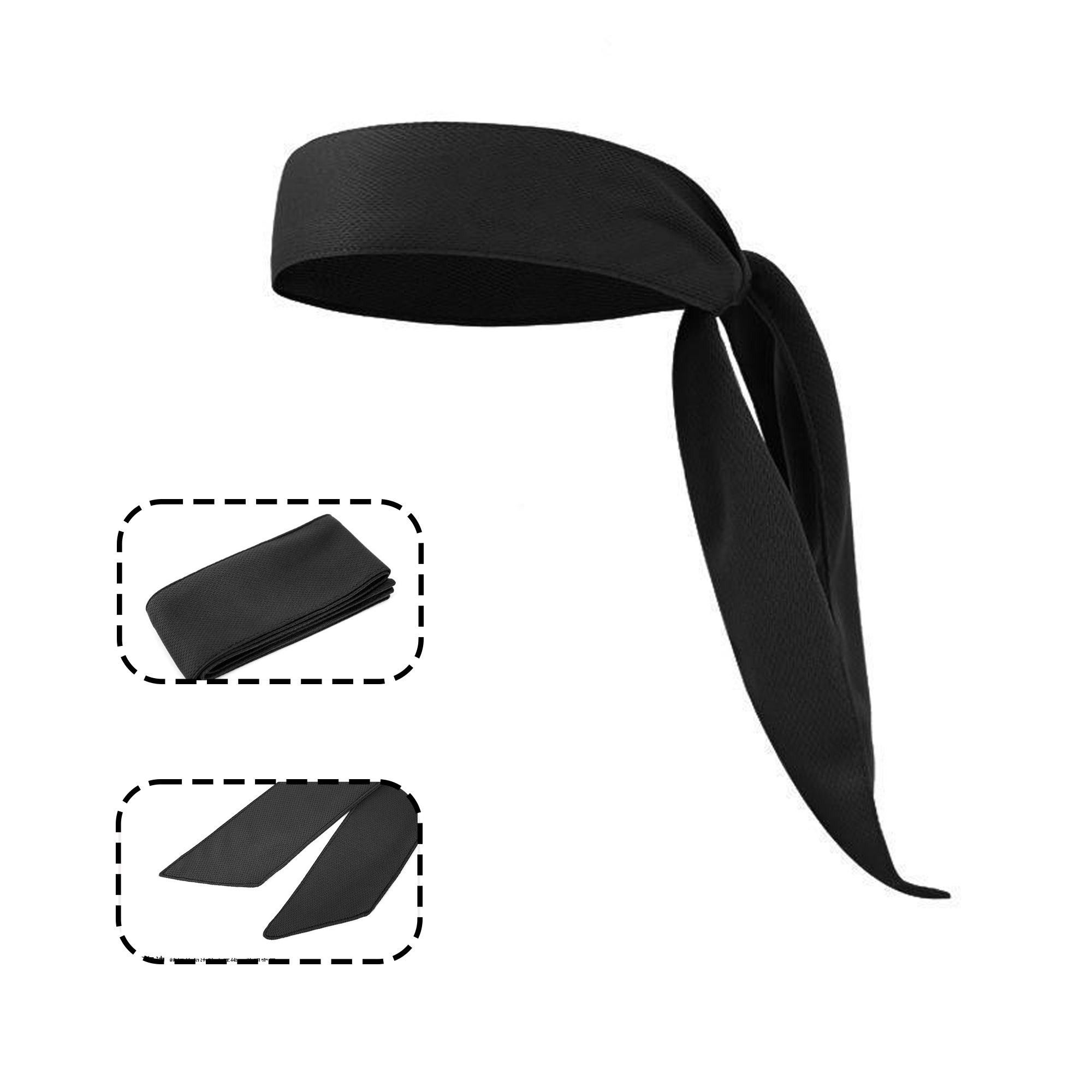 Customizable Logo Sports Sweat Absorbing Pirate Headband 3
