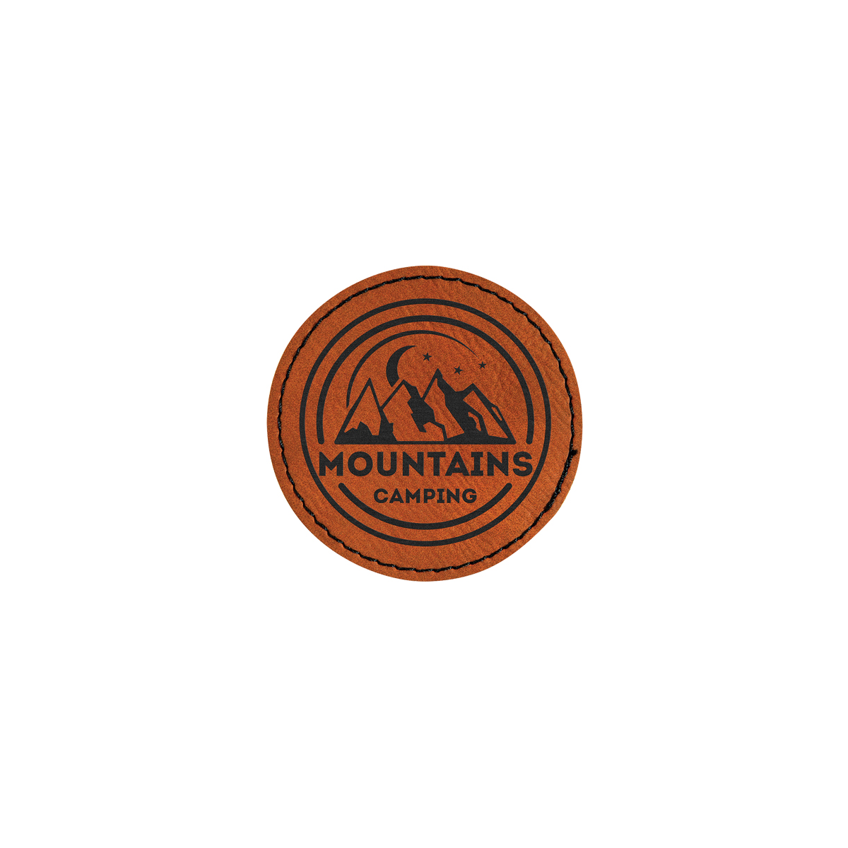 2" Rawhide Leatherette Round Patch with Adhesive