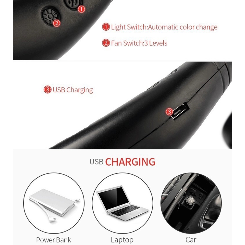 Battery Operated Wearable Outdoor Neckband Fan 3