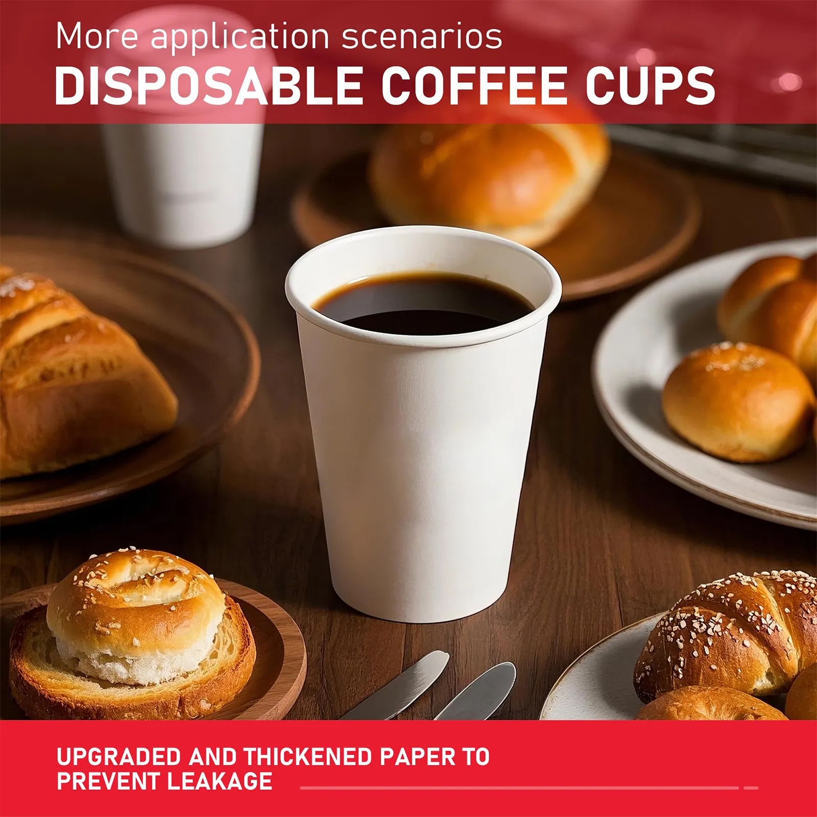 Leak Proof Disposable Paper Cup 3 oz 8 oz 12 oz 16 oz 22 oz 15