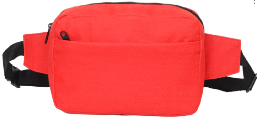 Heat Transfer 600D Waist Bags W/3 Zippers 9"W X 6"H