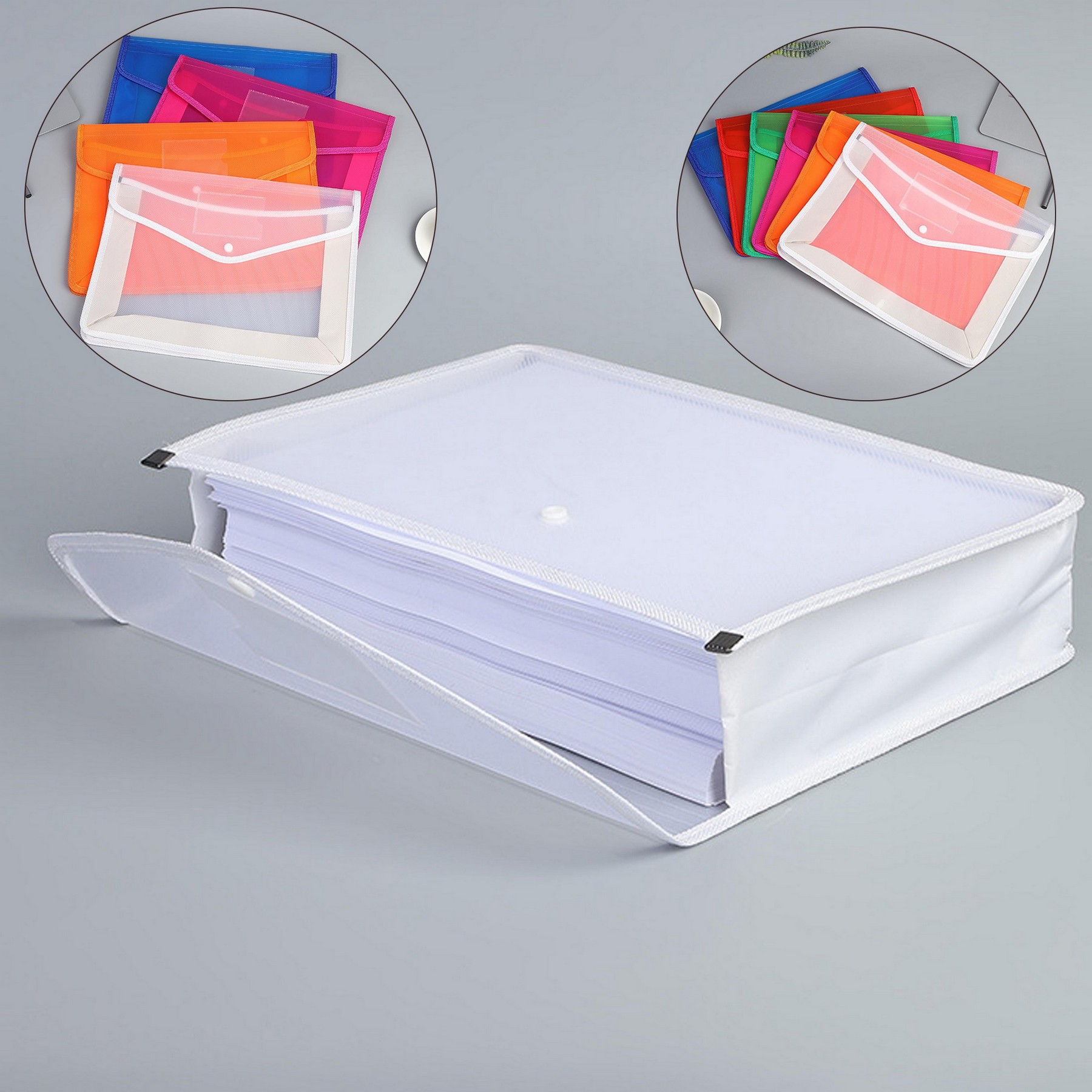 Clear Document Folder With Label Pocket 4