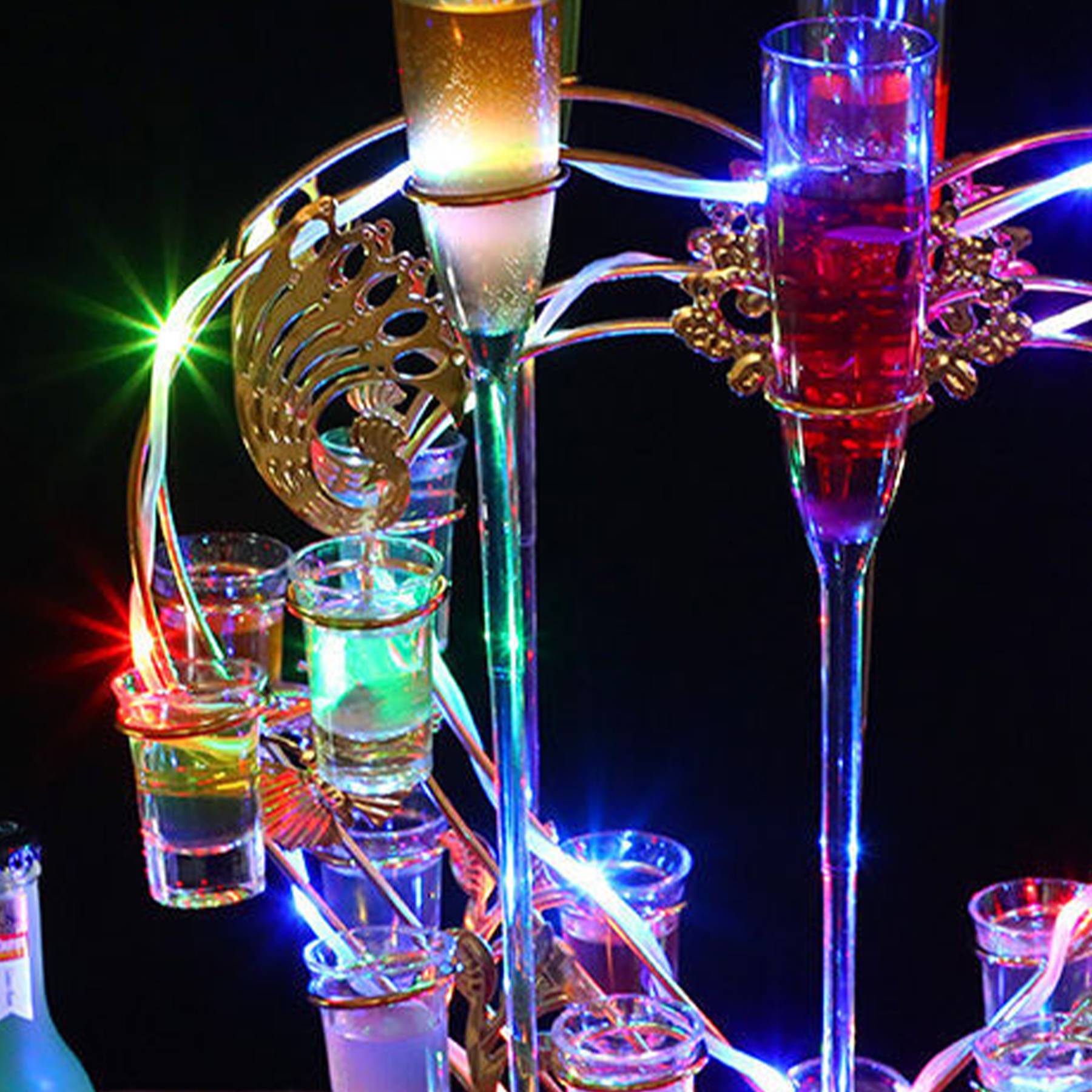 Heart Shaped Rechargeable Cocktail Shelve With Led Light 5