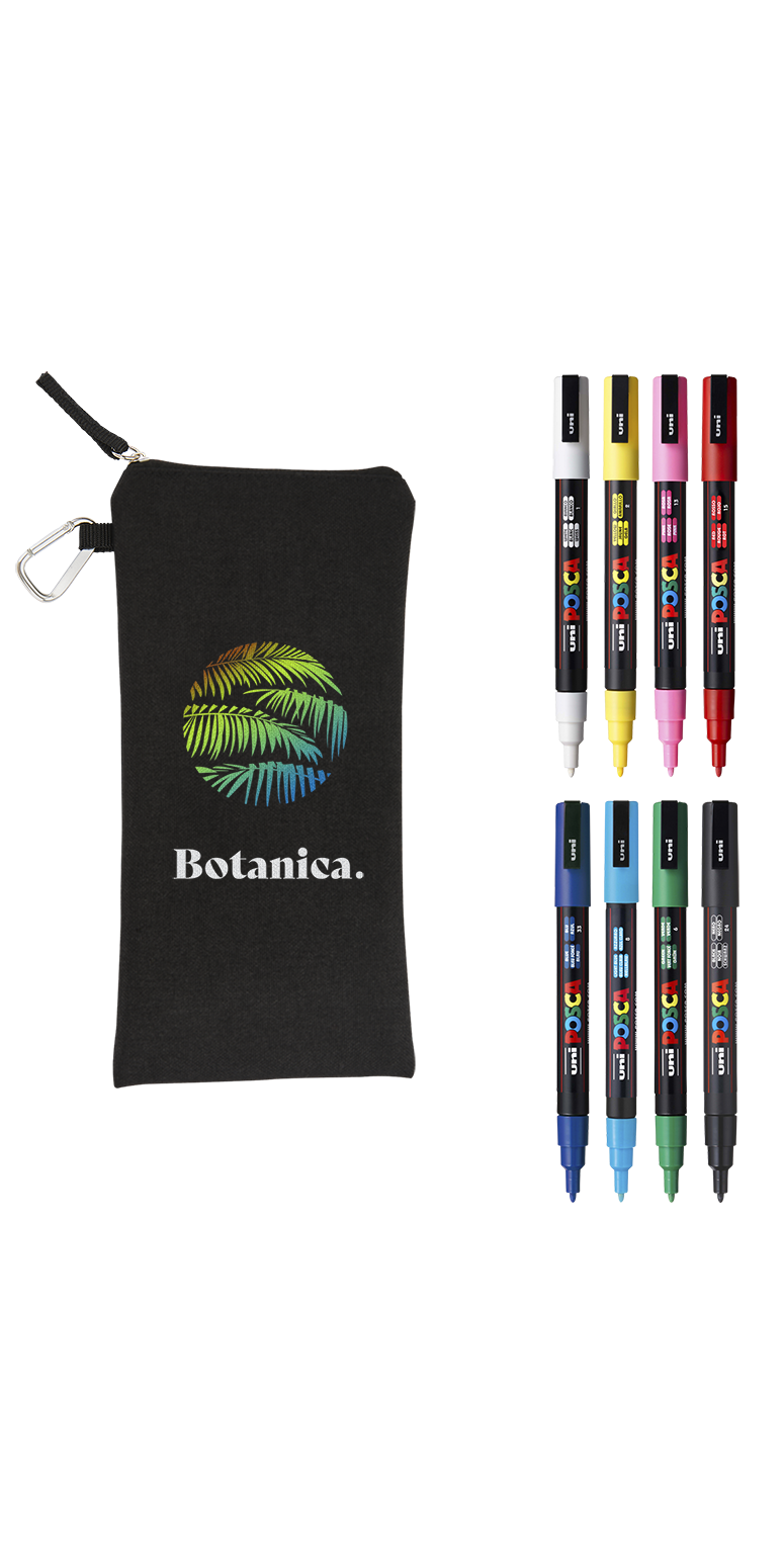 POSCA 8 Piece Basic Marker Set with Bag - Fine 41