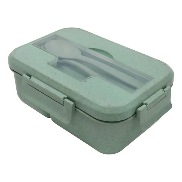 8.2 "x5.7" x2.7" Wheat straw eco-friendly Bento Box 4