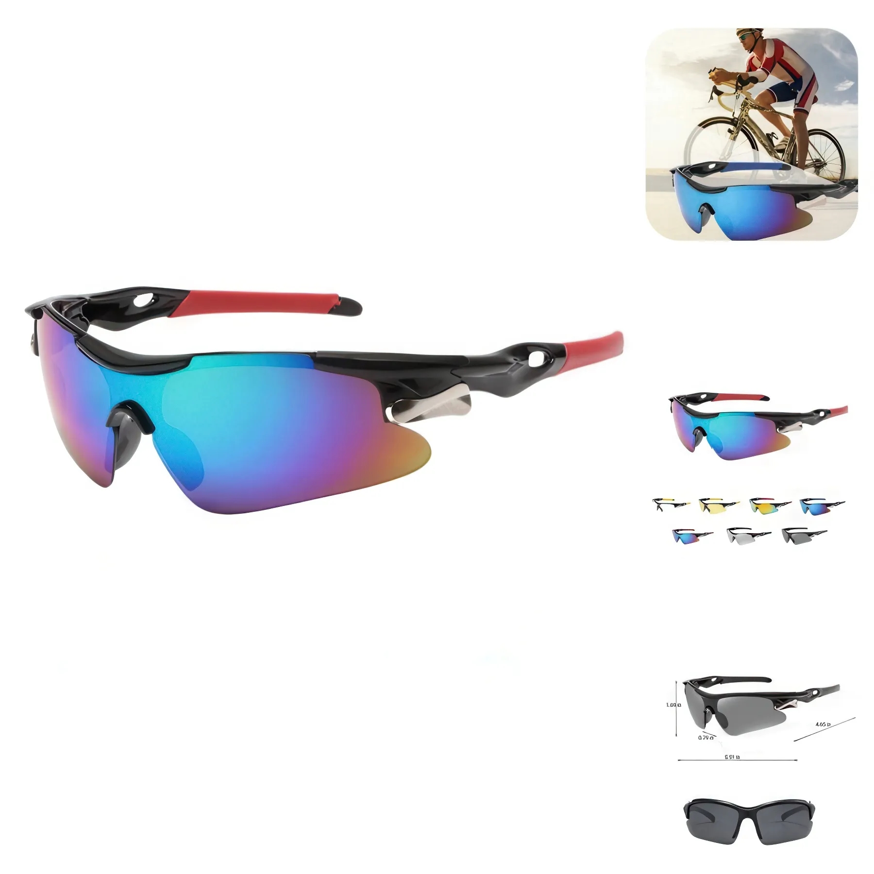Windproof UV Protection Sports Sunglasses 3