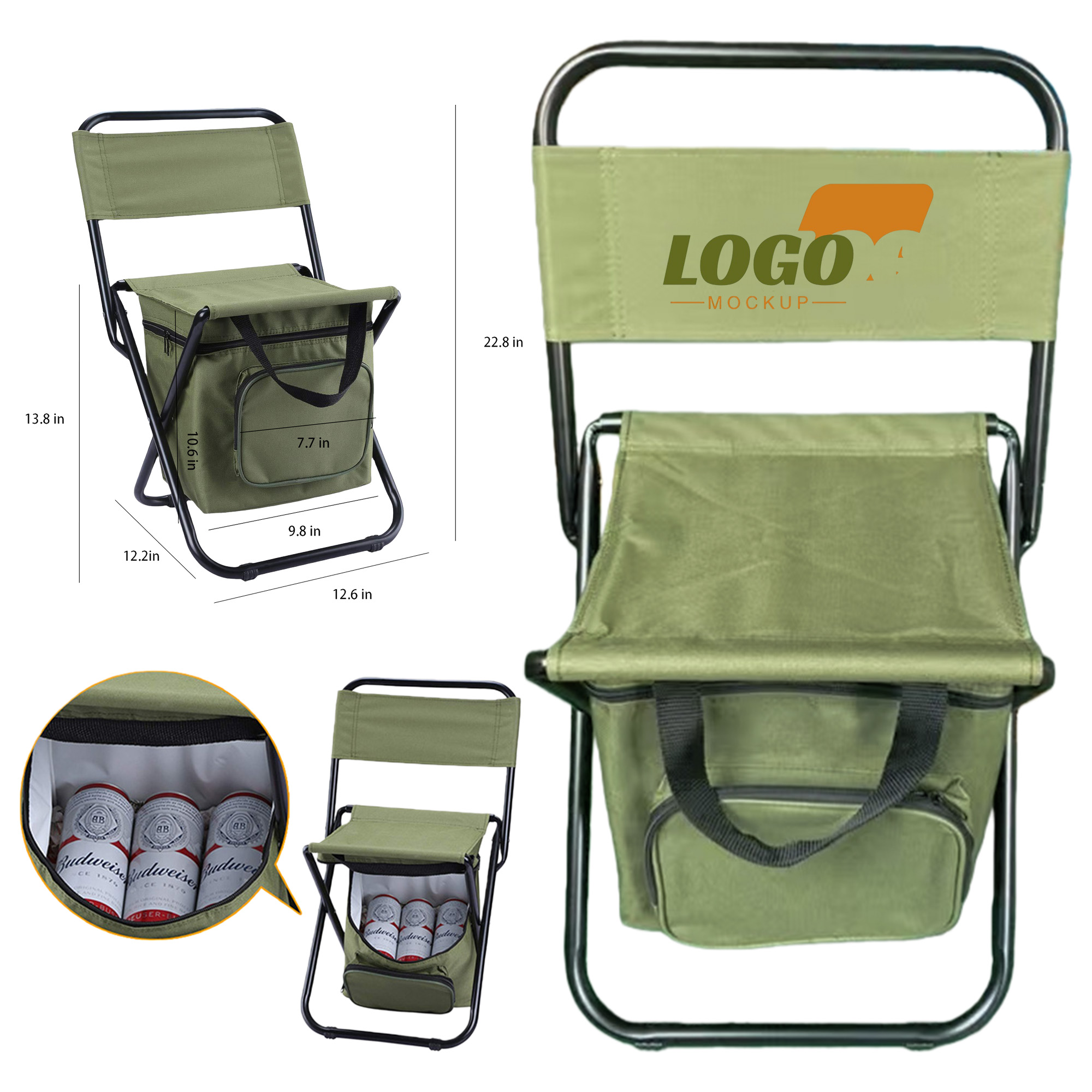 Outdoor Hiking Foldable Cooler Bag Chair 2