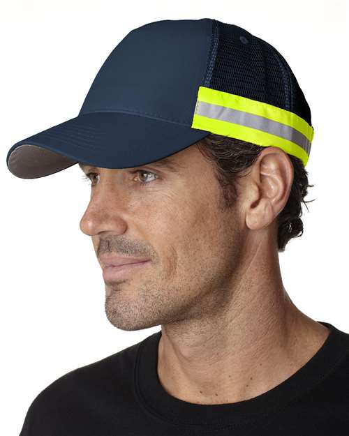Trucker Reflector High-Visibility Constructed Cap - TR102 2