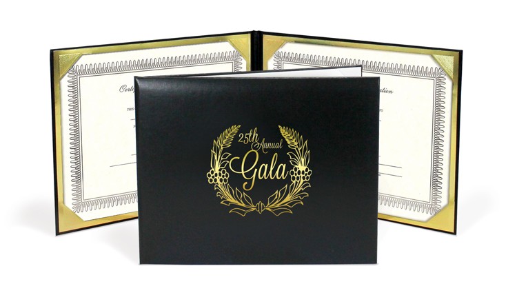 Deluxe Padded Double8" x 10" Certificate Holder 2