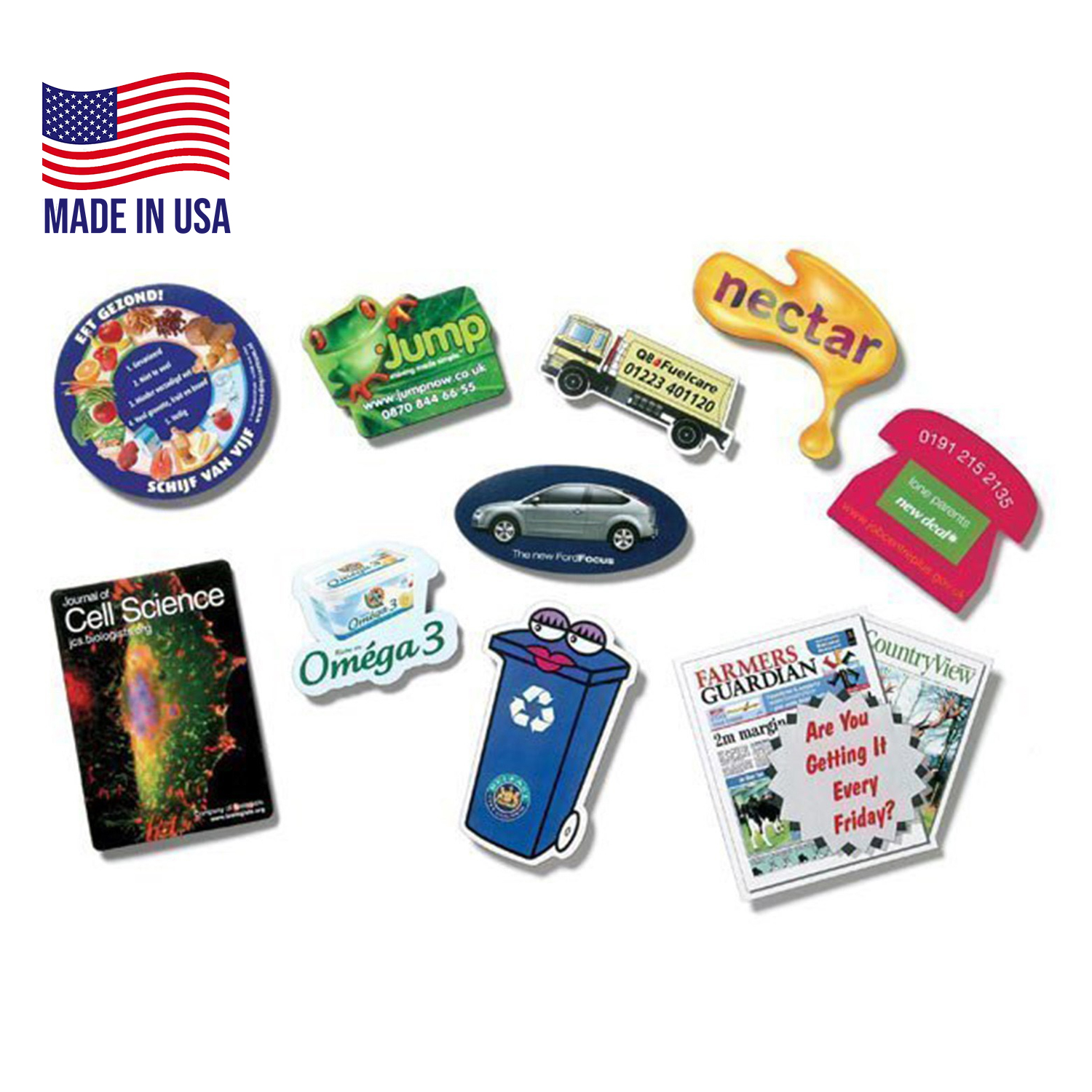 USA Made Custom Die cut to shape Outdoor Magnets 2