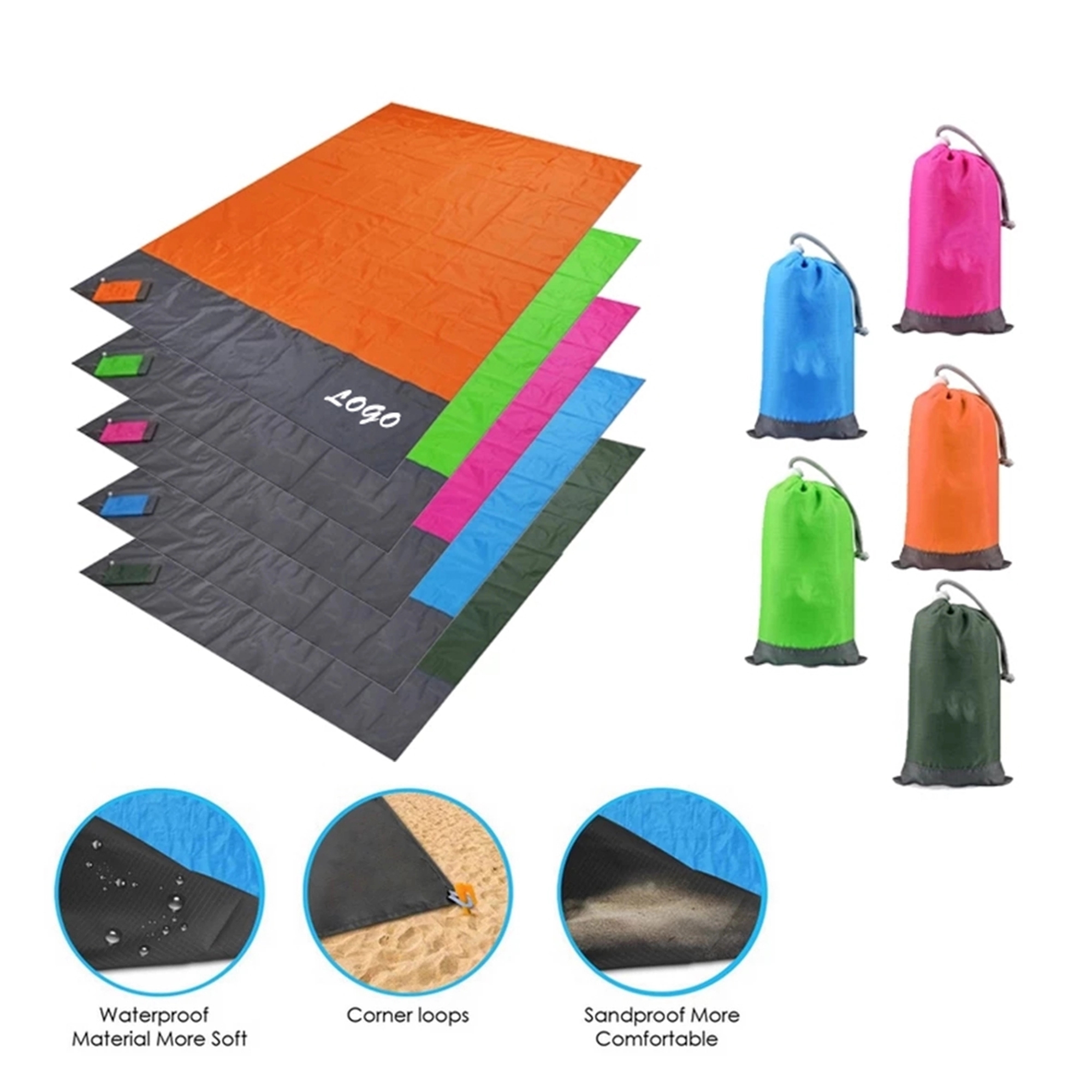 MOQ 10PCS Beach Mat Picnic Blankets 5