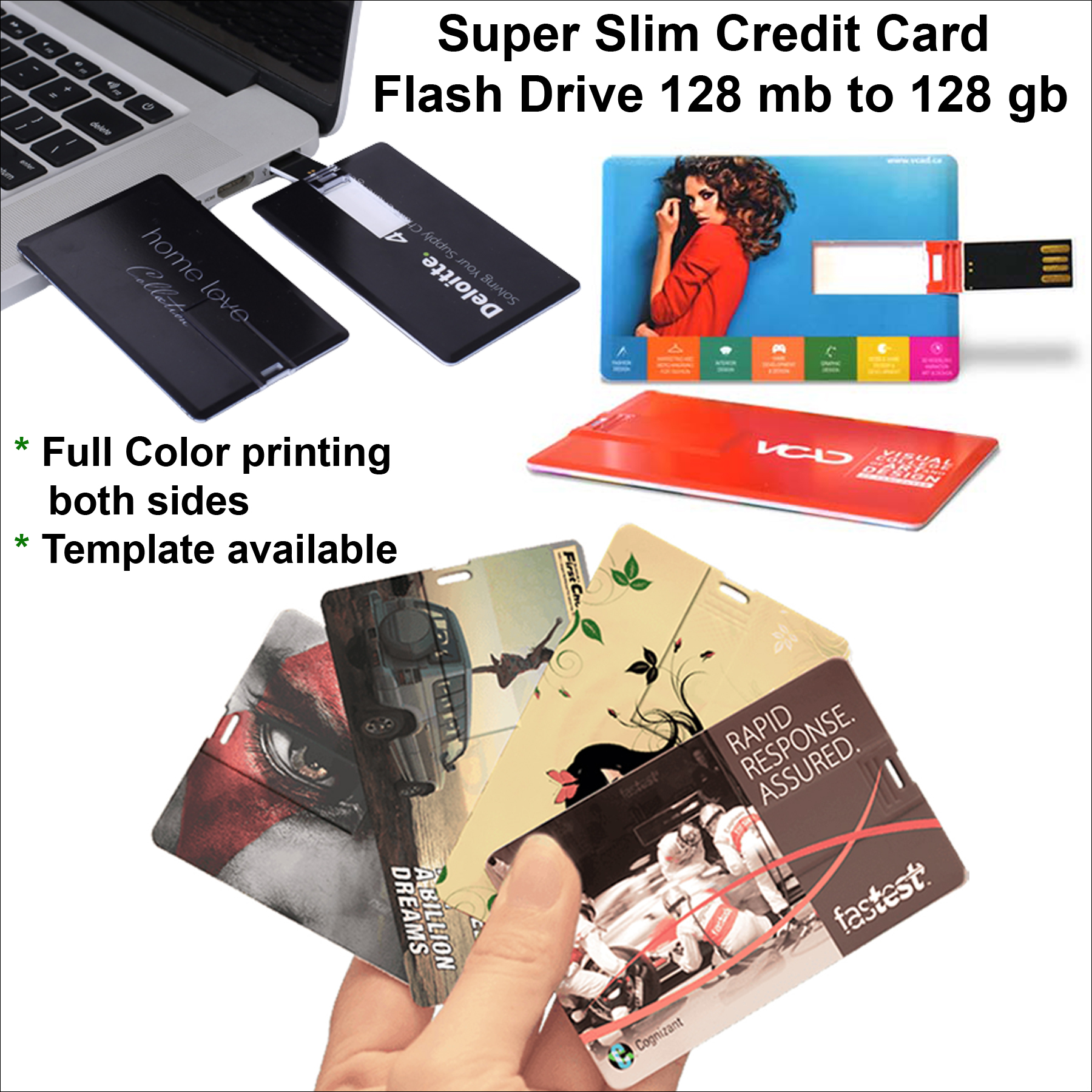 Credit Card Flash Drive / USB - 4 GB