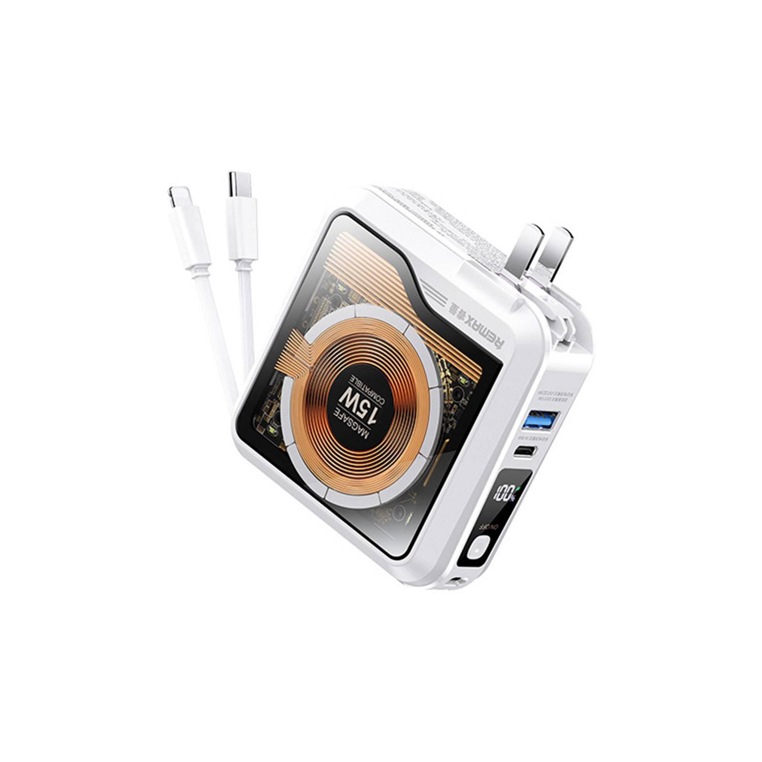 Large capacity magnetic power bank comes with plug 6