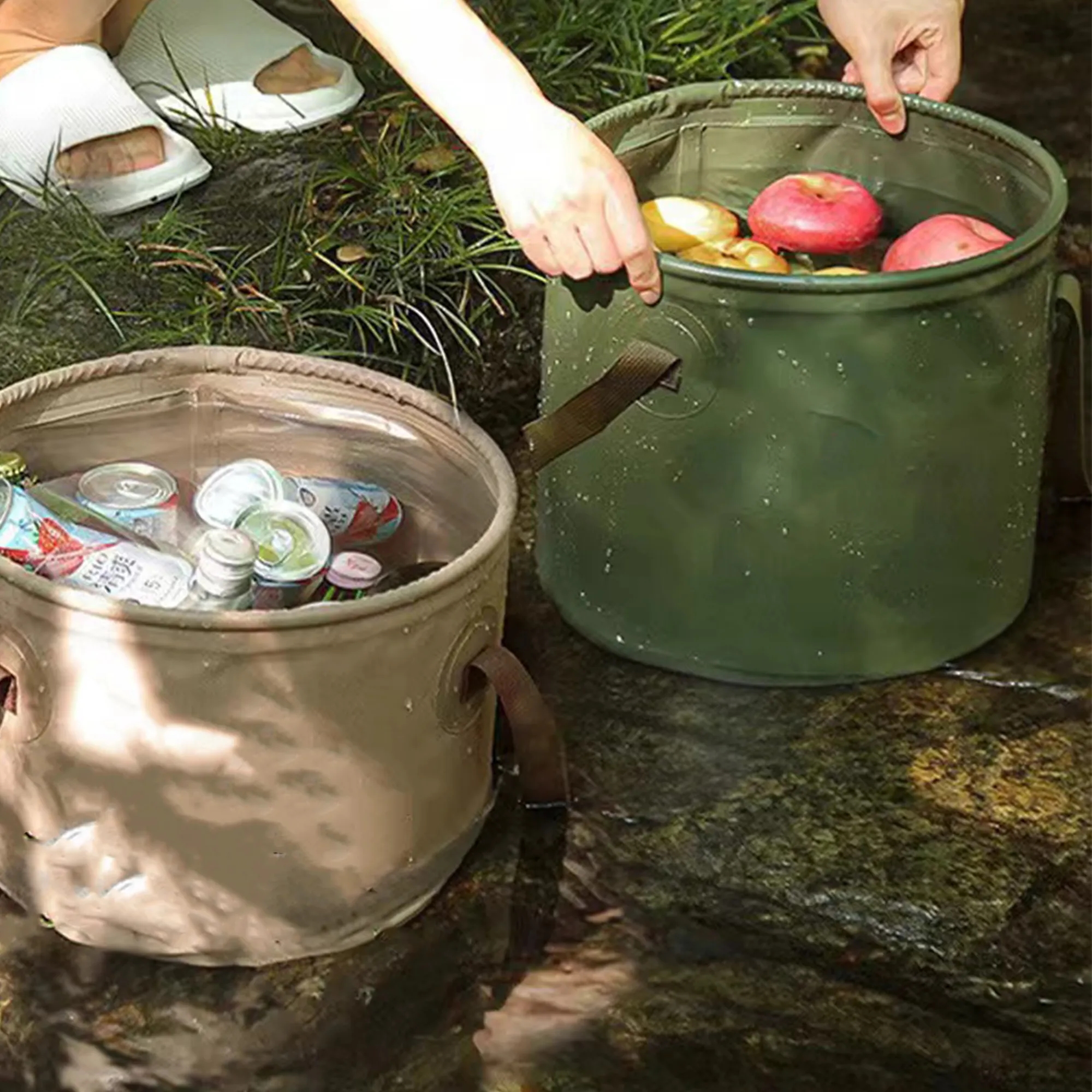 20l Outdoor Portable Folding Bucket With Customizable Logo 2