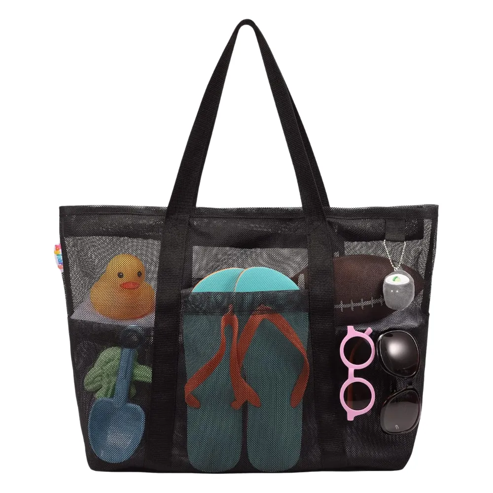 Deluxe Mesh Beach Tote Bag 1