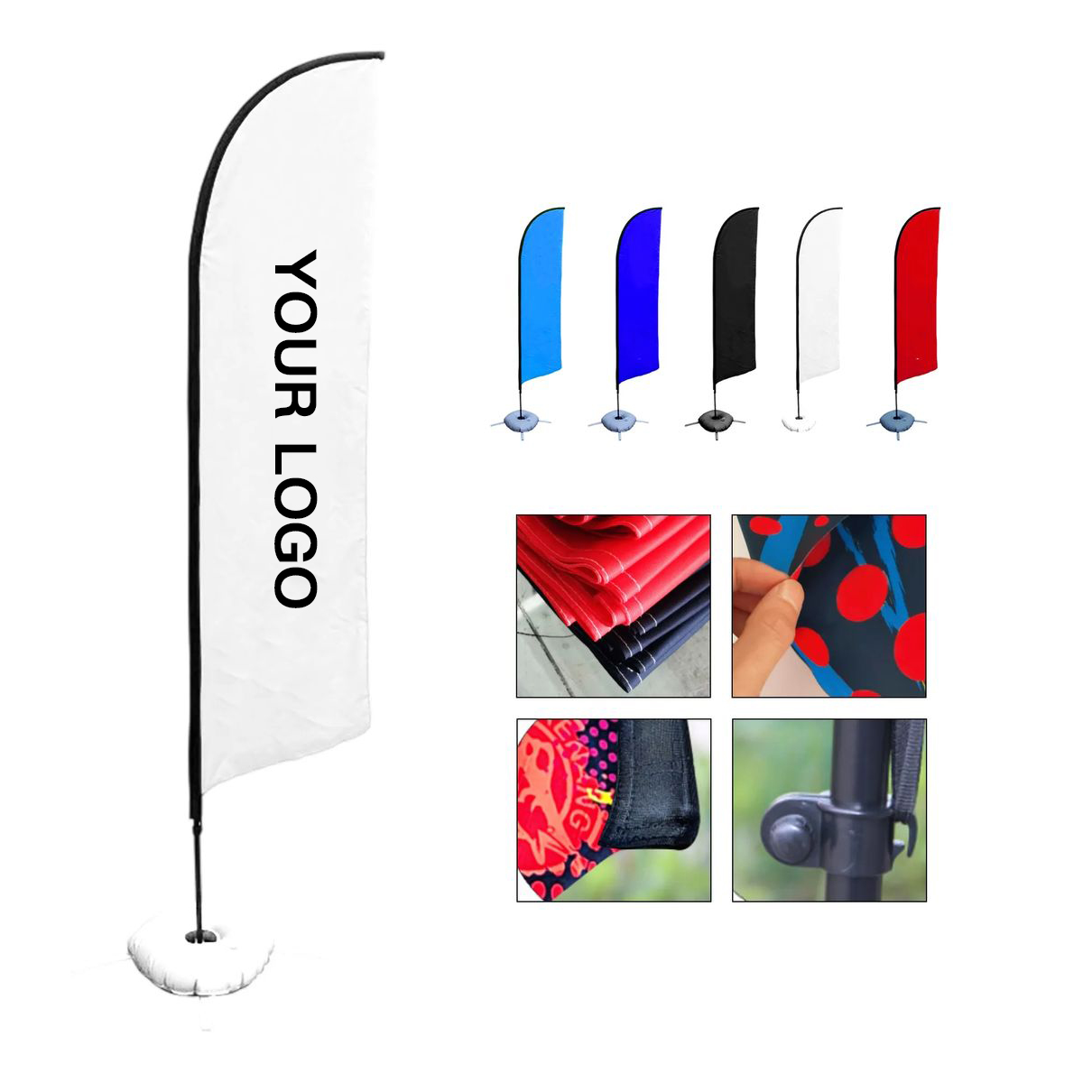 Promotional 11ft Feather Flag with Fiberglass Pole 1