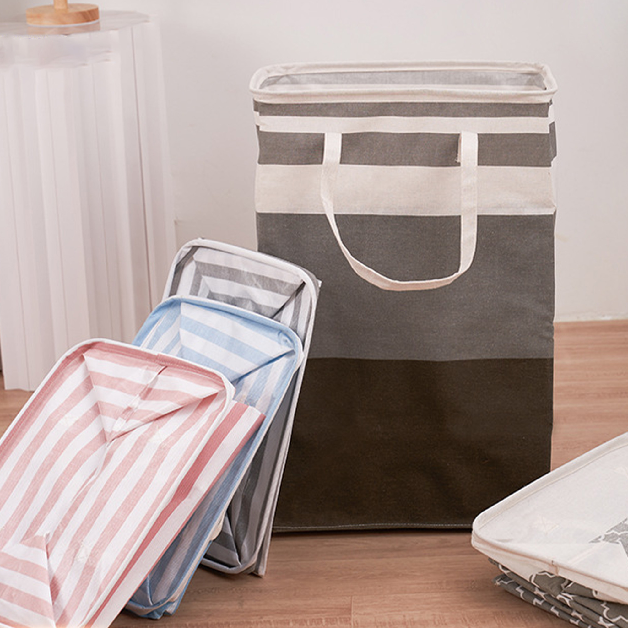 15.75"x11.81"x23.62" Collapsible Laundry Storage Basket 5