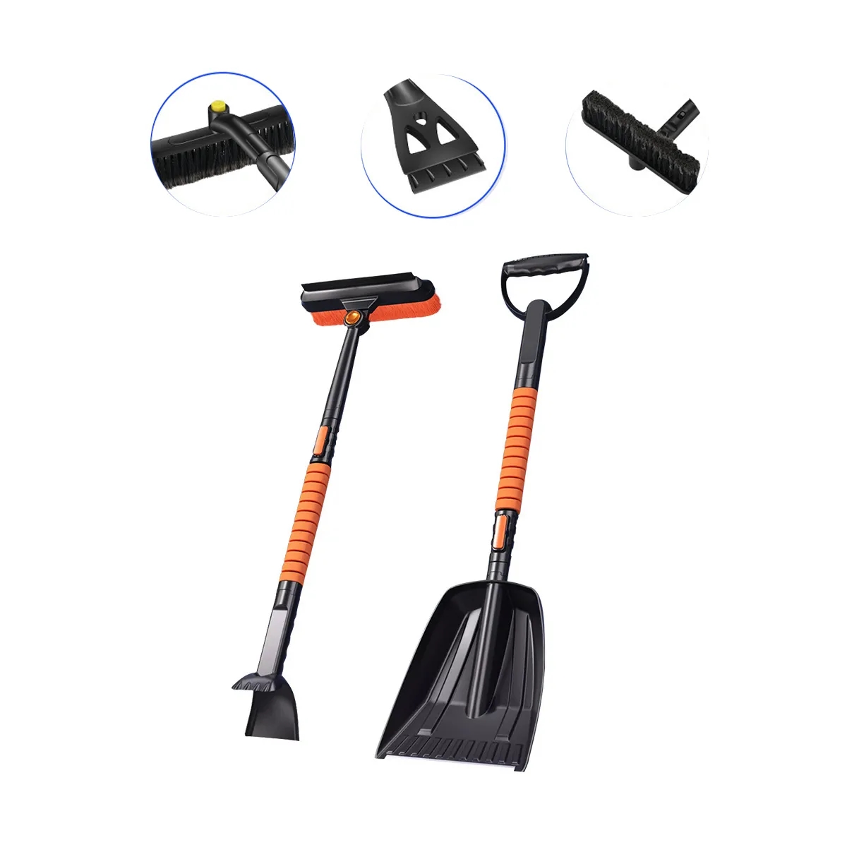 Extendable Snow Brush And Ice Scraper Auto Tool 6