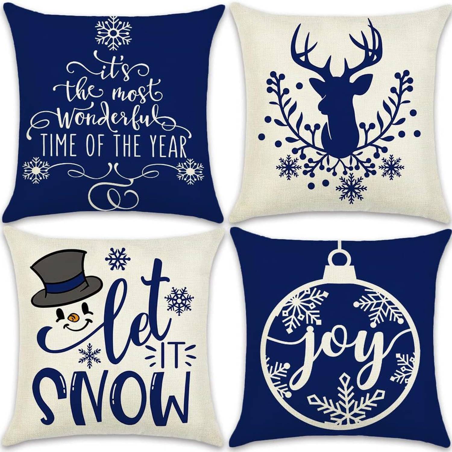 4PCS Christmas Throw Pillows Set 6