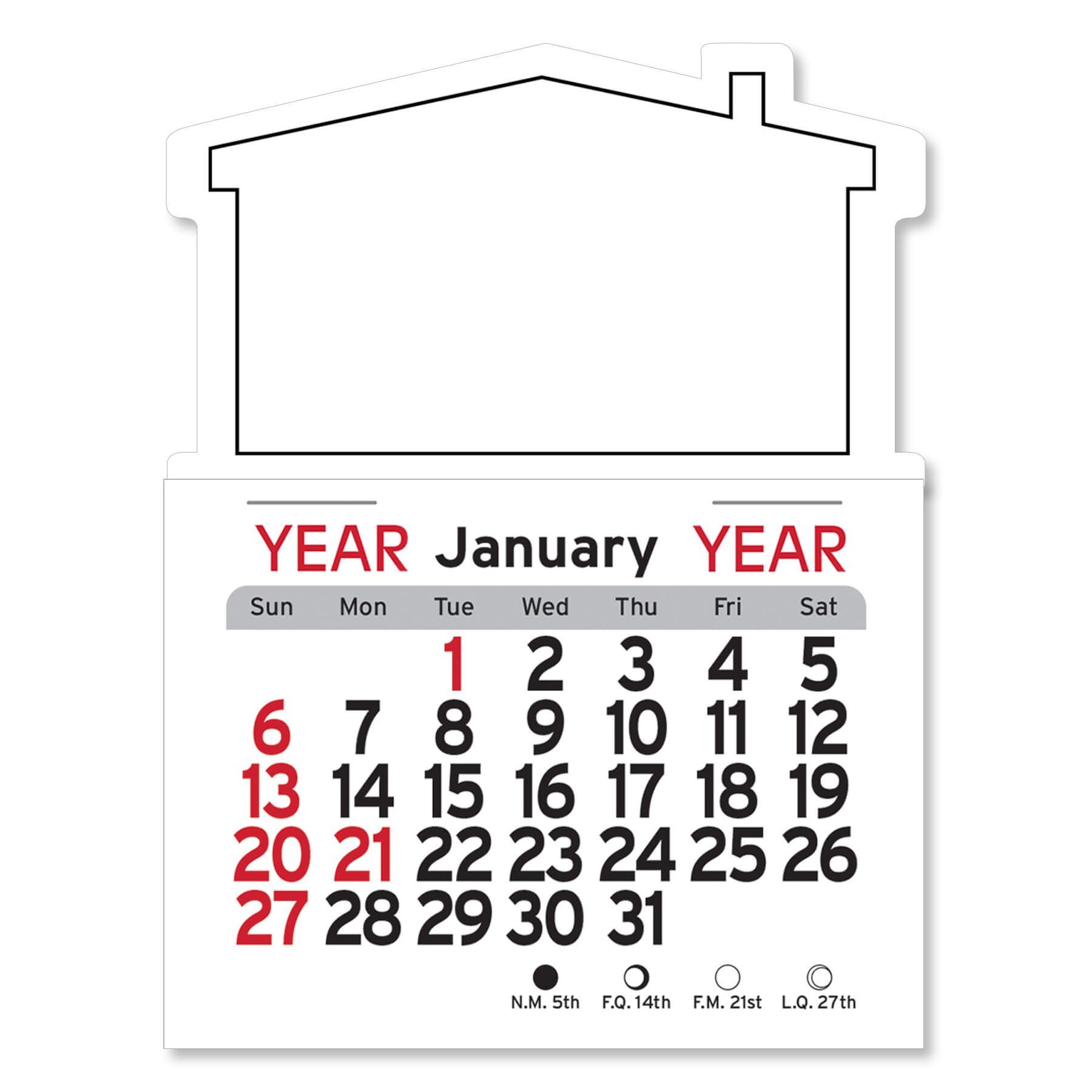 Adhesive Peel-N-Stick® Calendar - House 2