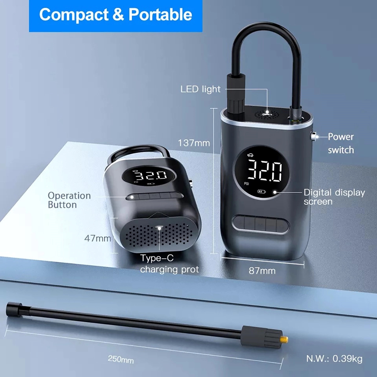 Portable Wireless Car Tire Inflator 3