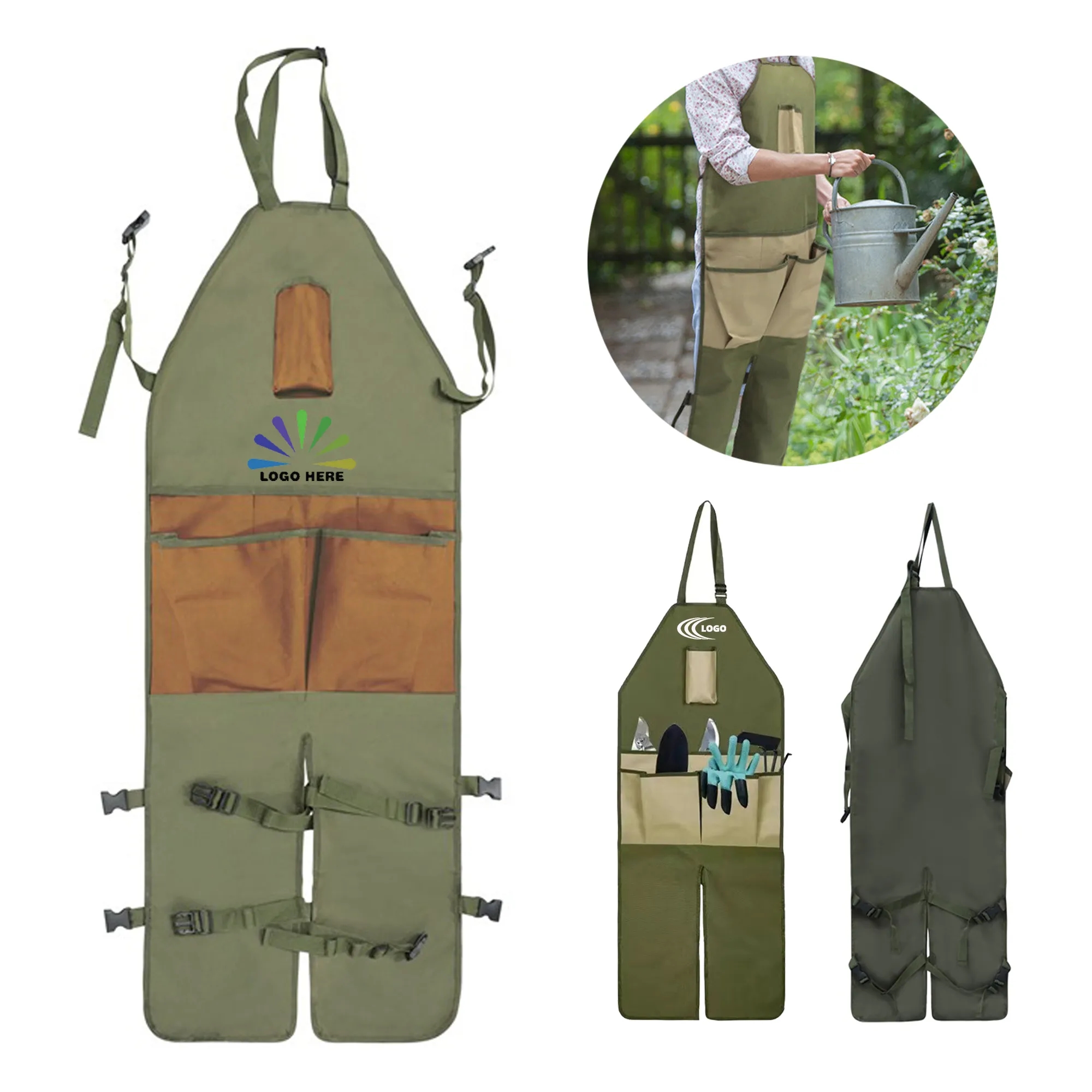 Gardening Apron with Extended Leg Protection 2