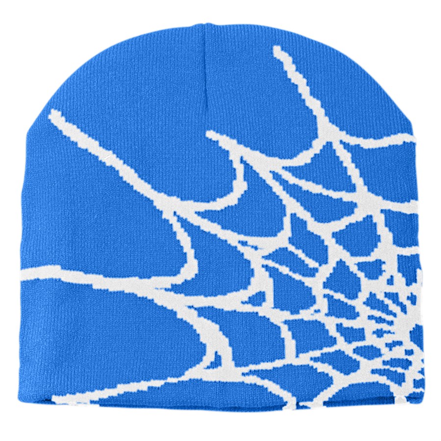 Spider Web Pattern Beanie with Custom Logo 19