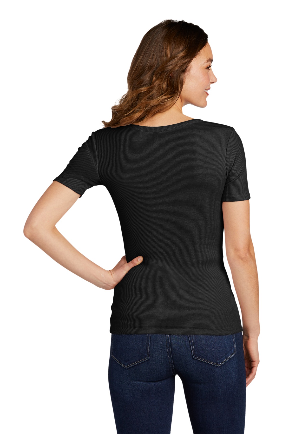 Women's V I T Rib Scoop Neck Tee