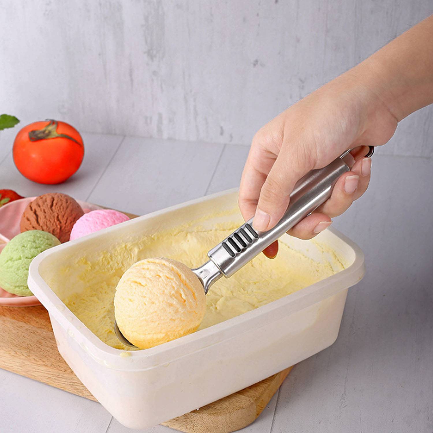 Nonstick Anti-Freeze Stainless Steel Ice Cream Scooper 5