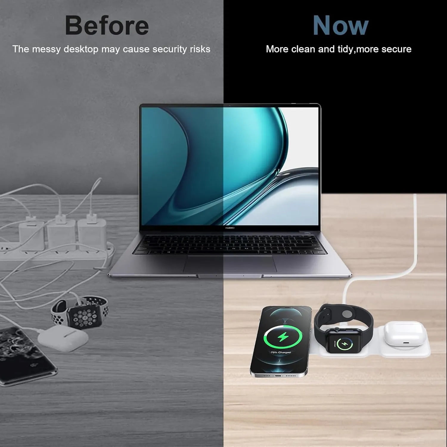 Portable & Powerful 15W Magnetic Wireless Charging Pad 6