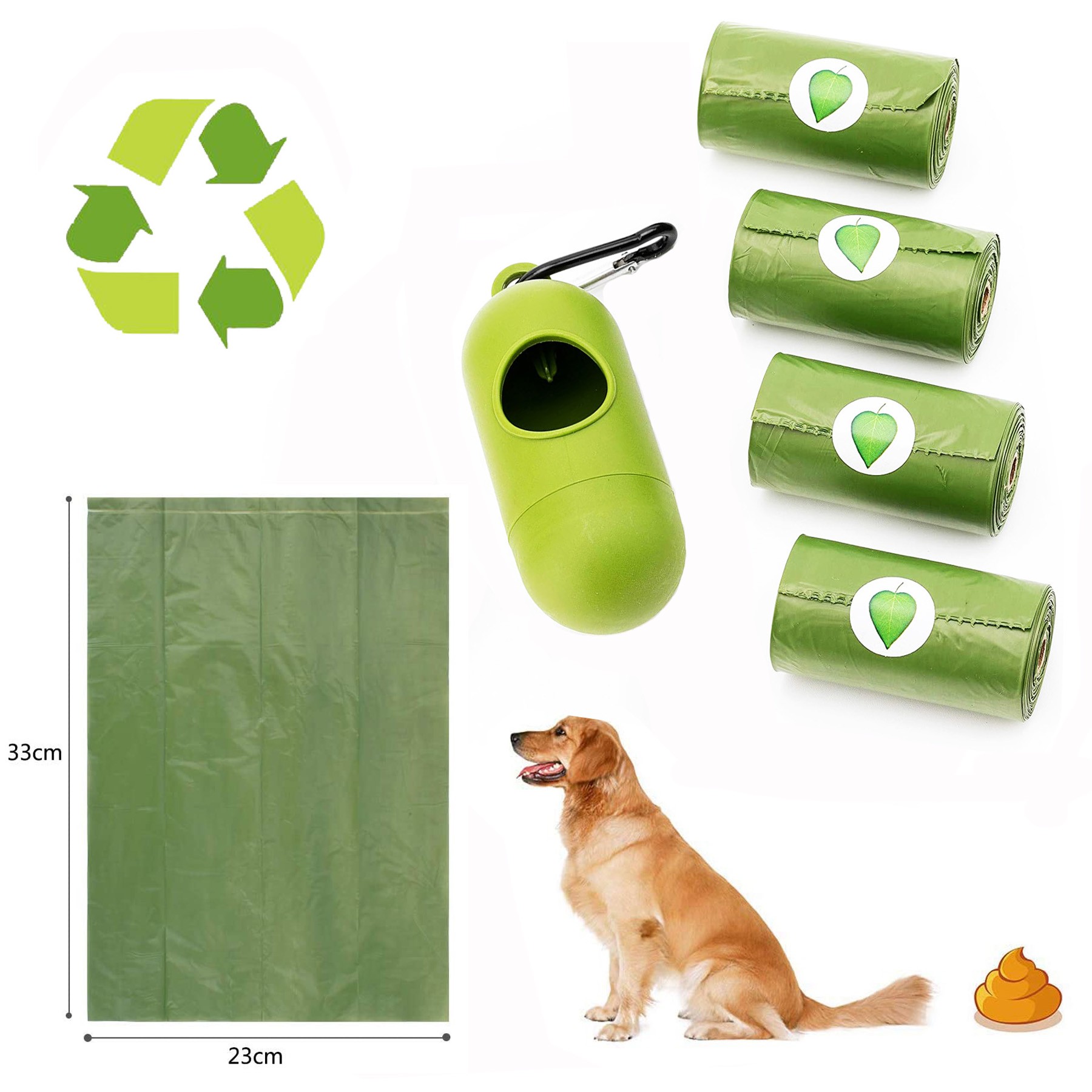 Biodegradable Dog Waste Bags With Dispenser