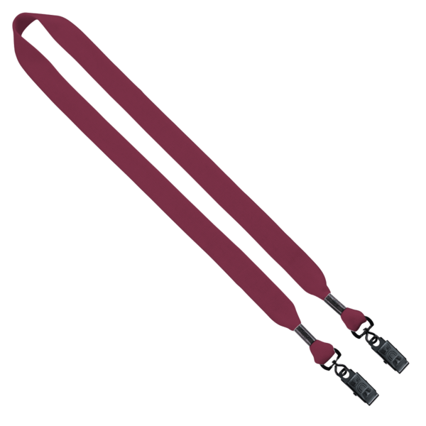 3/4" Cotton Double Bulldog Clip Lanyard 28