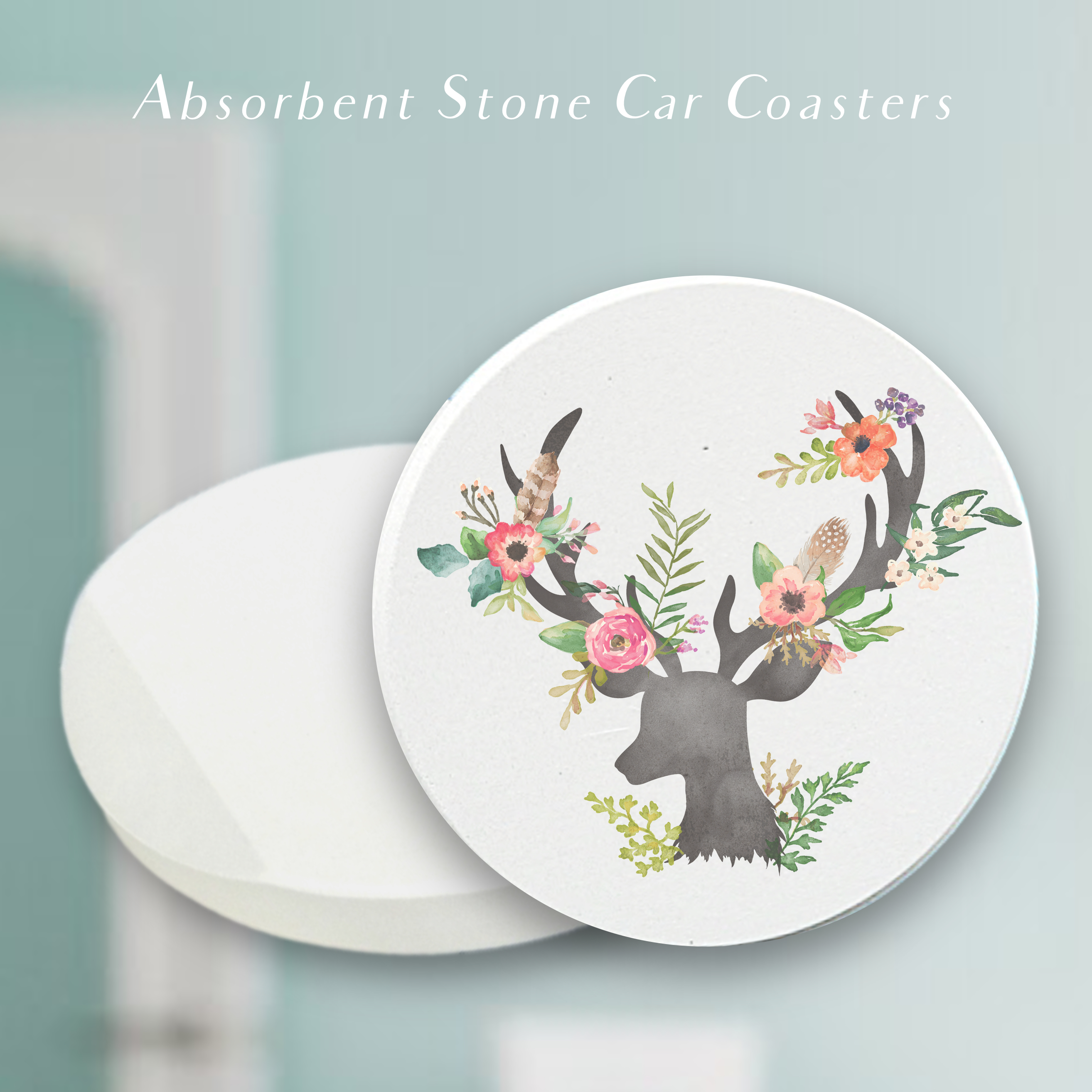 Absorbent Stone Car Coaster (2.5" Diameter) 7