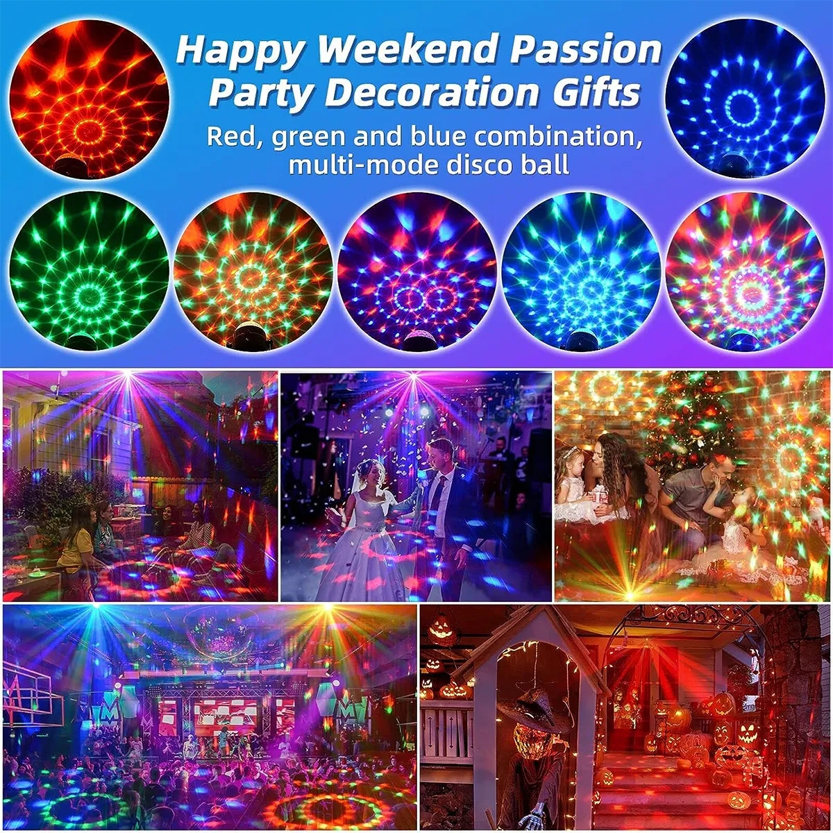 Halloween Christmas Activated Party Lights 3