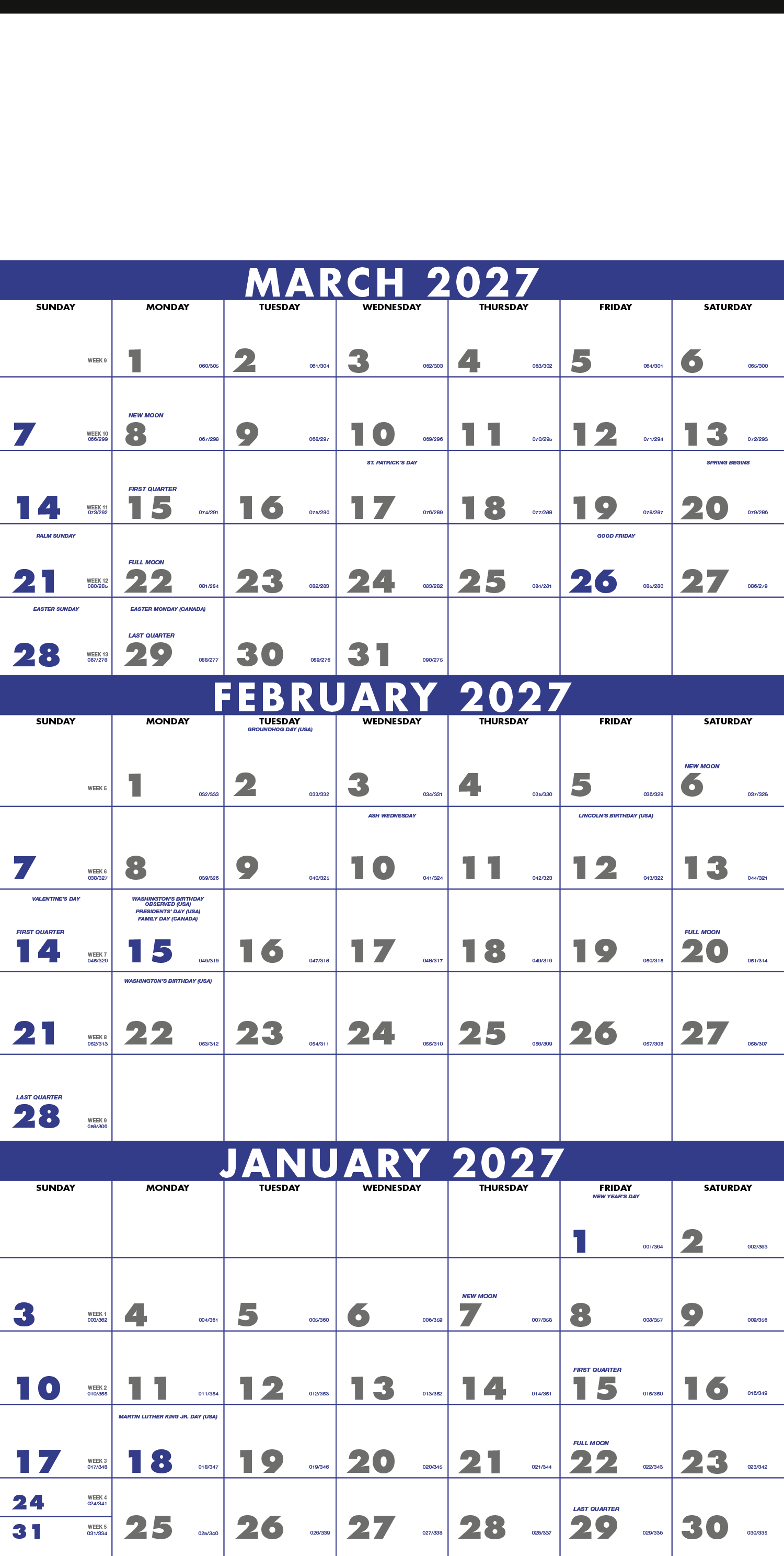 Triumph® Calendars 3-Month Planner (4-Sheet) 5