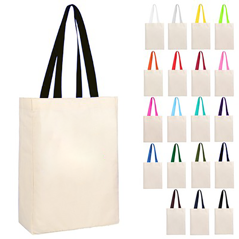 Vertical Polyester-Cotton Grocery Tote Bag 3