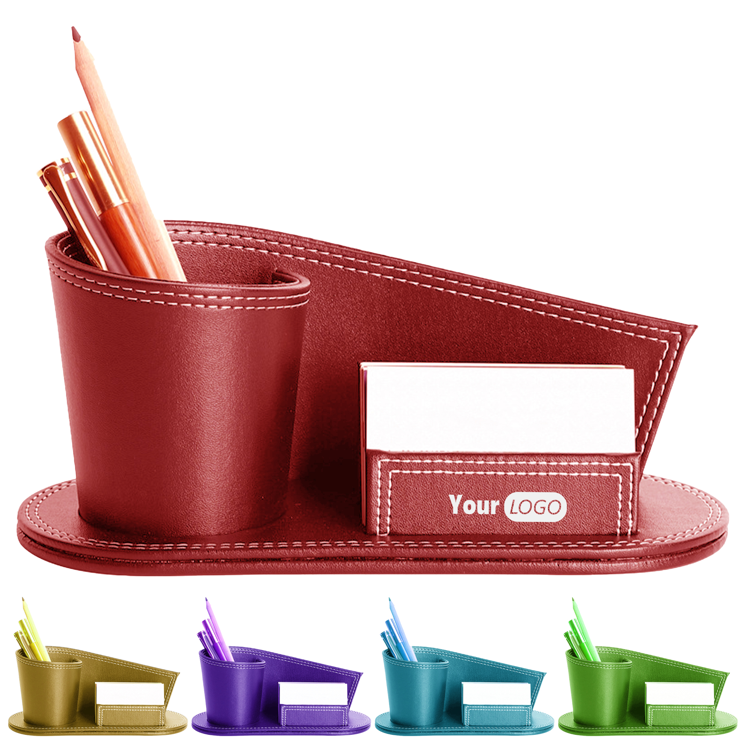 Pu Leather Stylish Desk Organizer 1