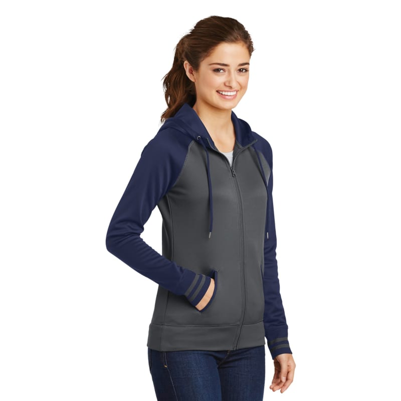 Sport-Tek Women's Sport-Wick Varsity Fleece Full-Zip Hooded Jacket. 34