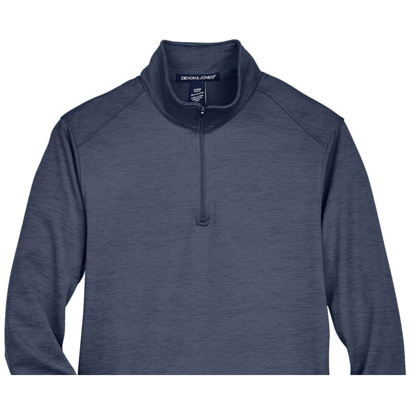 Devon & Jones Men's Newbury Mélange Fleece Quarter-Zip 4