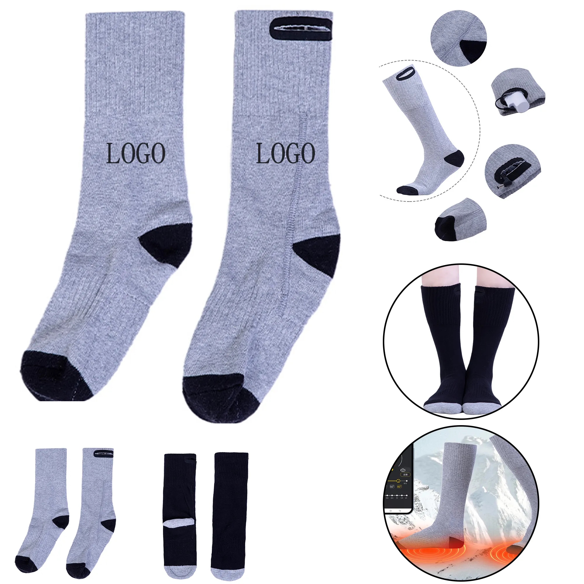 Winter Charging Heating Socks 7.5"x8.7"x3.5" 3