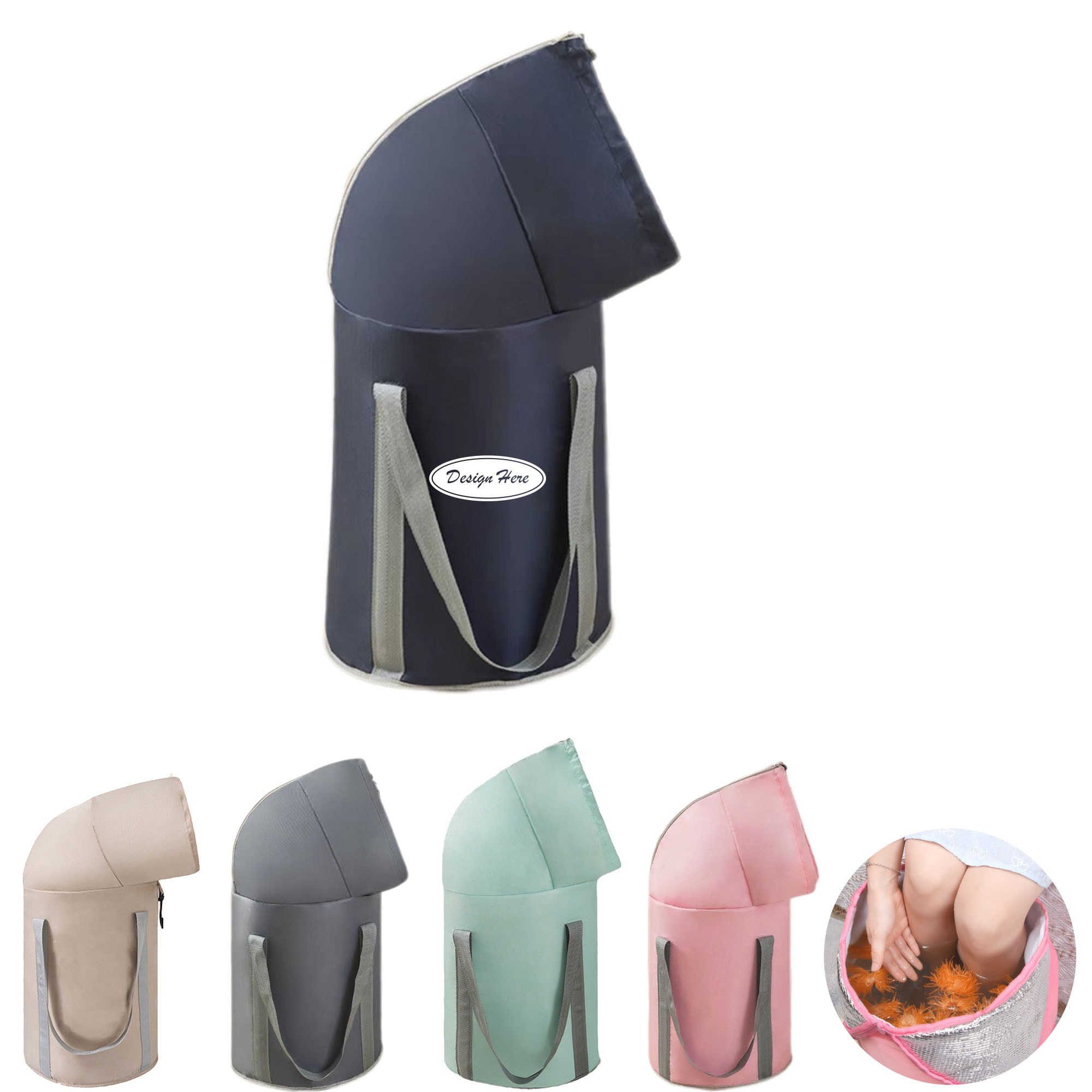 Portable Deep Foot Soaking Tub with Reinforced & Foldable Structure 5