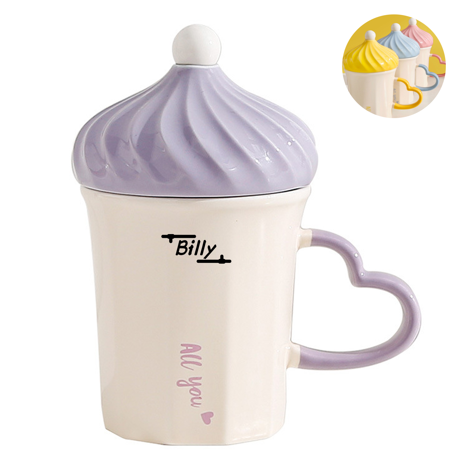 Re-Usable Ceramics Ice Cream Mug