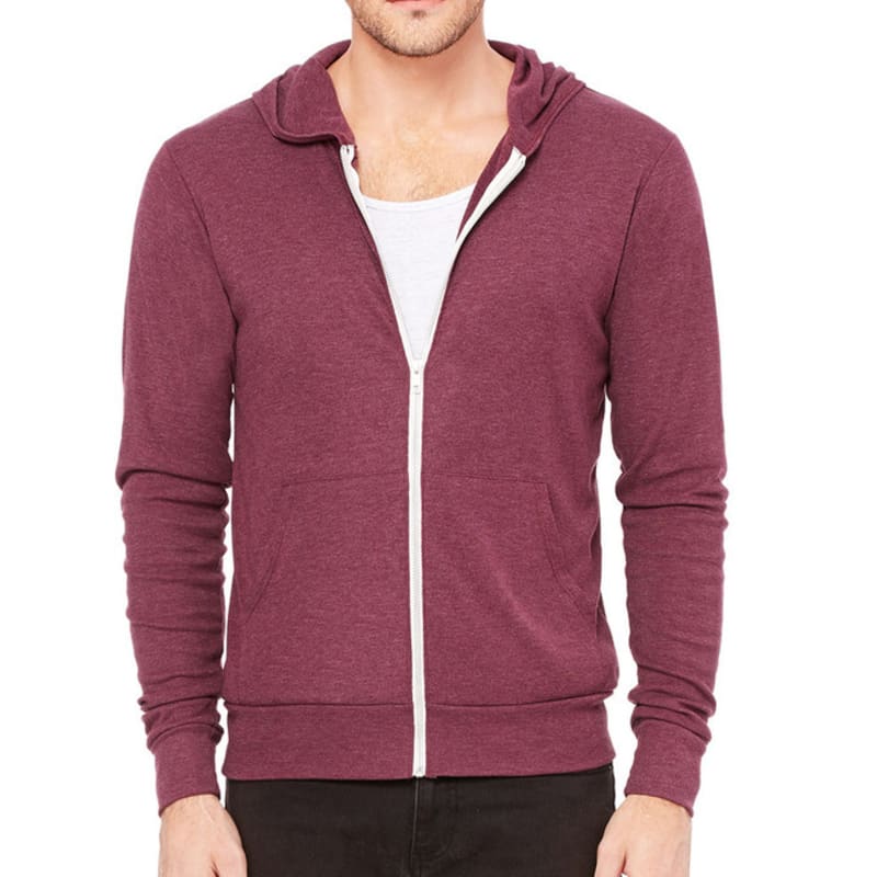 Bella Unisex Triblend Full-Zip Lightweight Hoodie 6