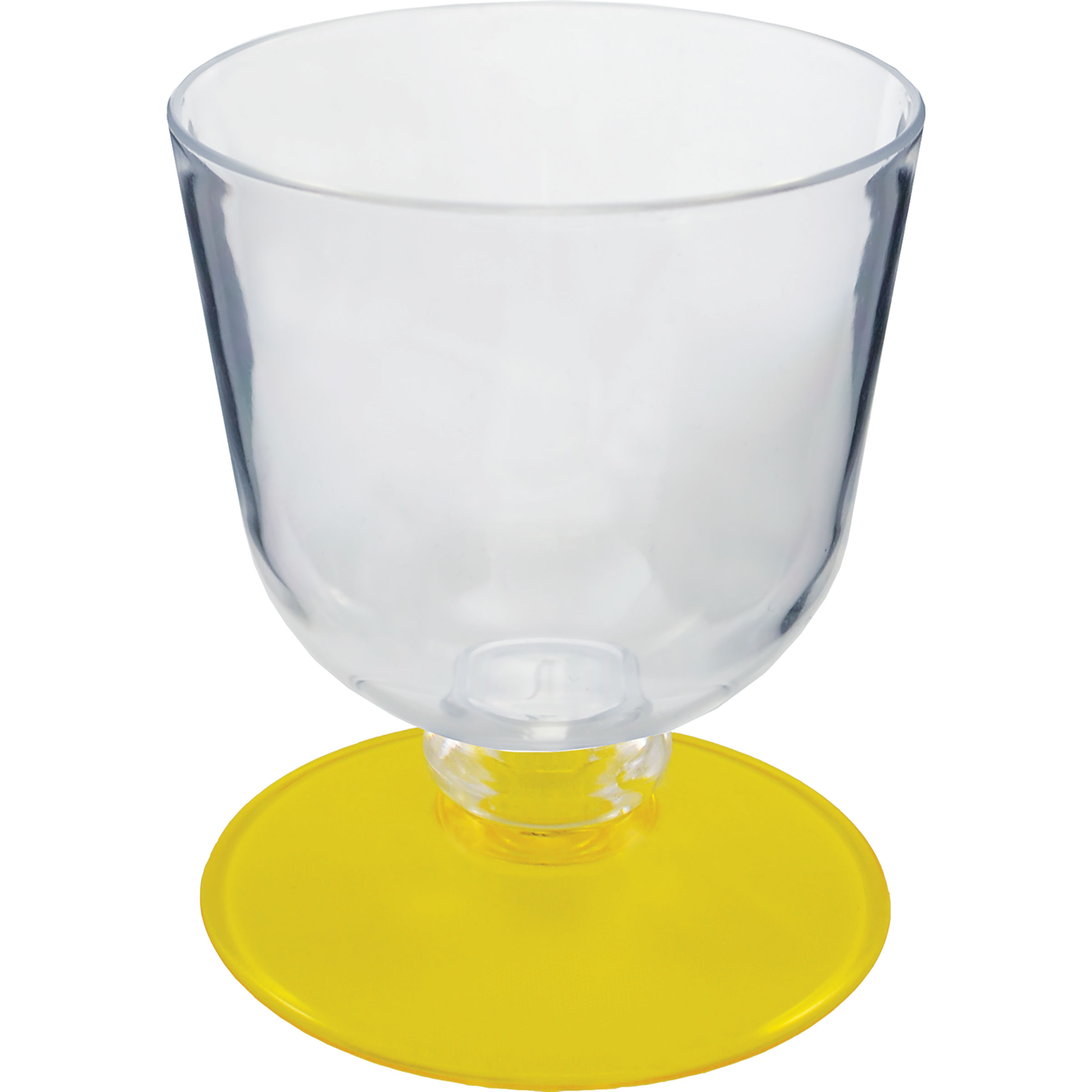 7oz Short Stem Plastic Wine Glass with Your Choice of Base Color 13