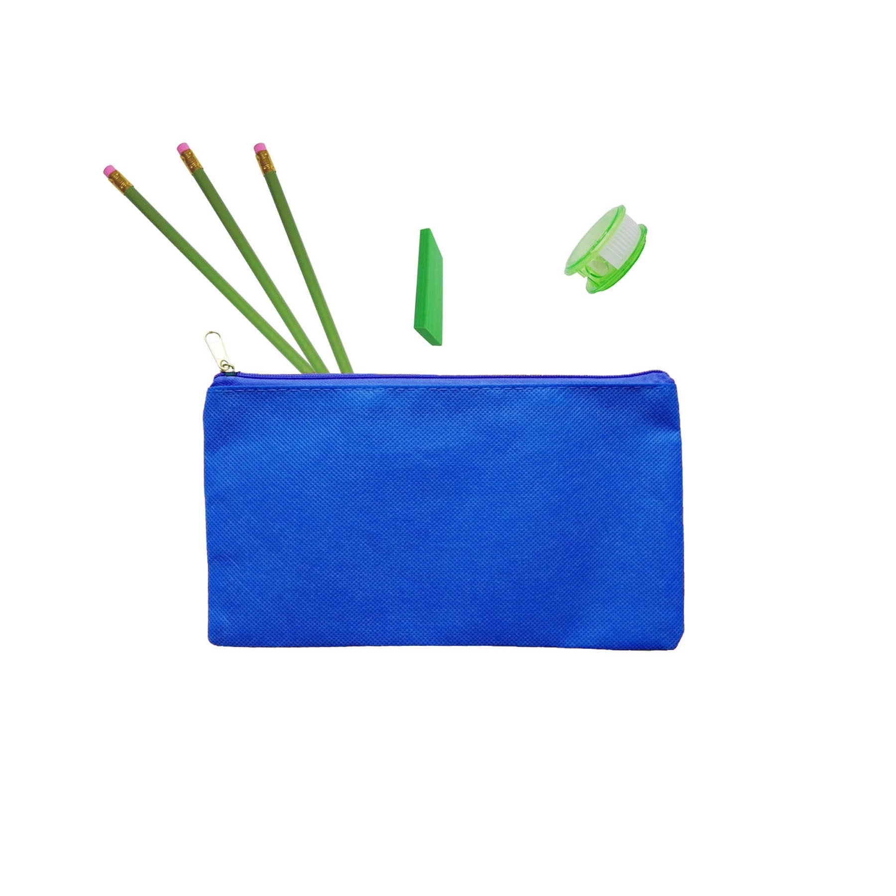 Non-Woven Pencil Pouch Zipper Closed 2