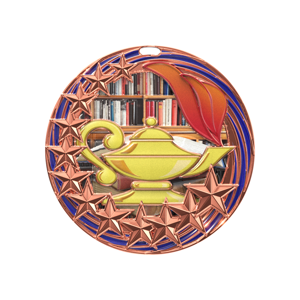 Star Blast Medal - Book & Lamp 5