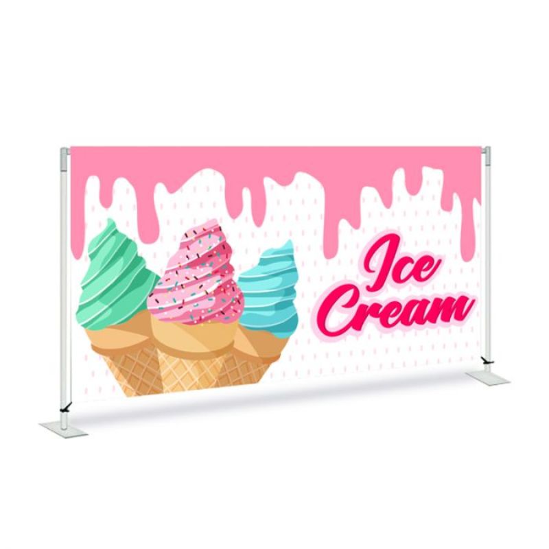 Ice Cream Pre Printed Fabric Barrier system White 72" x 36" x 13.5 2