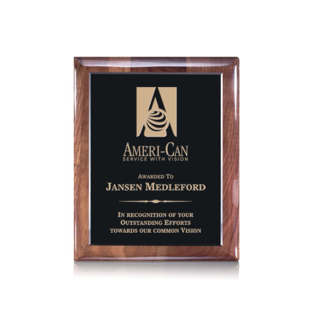 Telford Plaque - Ebony/Walnut 7